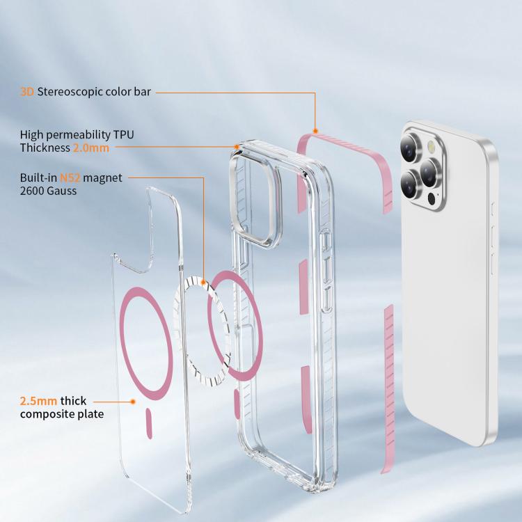 水晶盾透明磁吸壓克力混合 TPU 手機殼，適用於 iPhone 16 Plus，適用於 iPhone 16，適用於 iPhone 15 Pro Max，適用於 iPhone 15 Pro，適用於 iPhone 15 Plus，適用於 iPhone 15