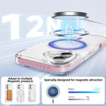 水晶盾透明磁吸壓克力混合 TPU 手機殼，適用於 iPhone 16 Plus，適用於 iPhone 16，適用於 iPhone 15 Pro Max，適用於 iPhone 15 Pro，適用於 iPhone 15 Plus，適用於 iPhone 15