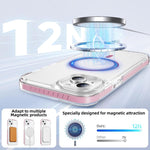 水晶盾透明磁吸壓克力混合 TPU 手機殼，適用於 iPhone 14 Plus，適用於 iPhone 14 / 13，適用於 iPhone 14 Pro，適用於 iPhone 14 Pro Max，適用於 iPhone 13 Pro Max，適用於 iPhone 13 Pro