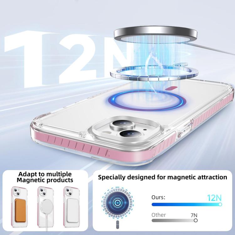 水晶盾透明磁吸壓克力混合 TPU 手機殼，適用於 iPhone 14 Plus，適用於 iPhone 14 / 13，適用於 iPhone 14 Pro，適用於 iPhone 14 Pro Max，適用於 iPhone 13 Pro Max，適用於 iPhone 13 Pro