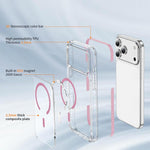 水晶盾透明磁吸壓克力混合 TPU 手機殼，適用於 iPhone 17 Pro Max，適用於 iPhone 17 Pro，適用於 iPhone 17，適用於 iPhone Air，適用於 iPhone 16 Pro Max，適用於 iPhone 16 Pro