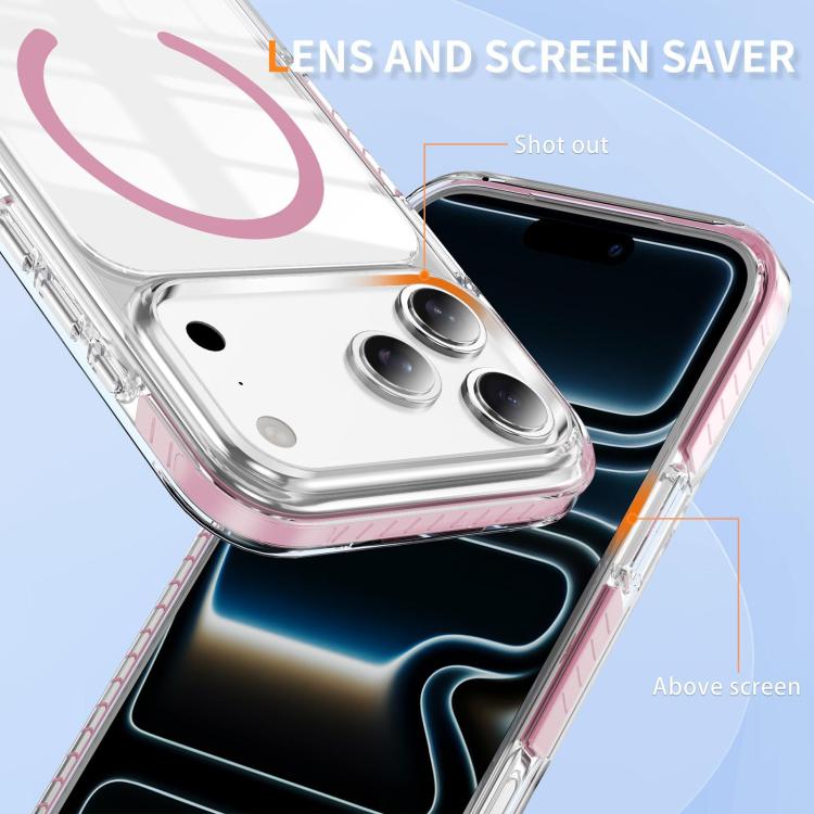 水晶盾透明磁吸壓克力混合 TPU 手機殼，適用於 iPhone 17 Pro Max，適用於 iPhone 17 Pro，適用於 iPhone 17，適用於 iPhone Air，適用於 iPhone 16 Pro Max，適用於 iPhone 16 Pro