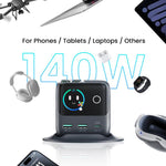 JOYROOM JR-TRD01 PODIX 140W 5埠桌面 GaN 充電器，美規插頭，歐規插頭，英規插頭