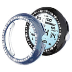 xDfind 單排鑽石鏤空 PC 手錶保護殼，適用於 Google Pixel Watch 4 / Watch 3 45mm，適用於 Google Pixel Watch 4 / 3 / 2 / 1 41mm