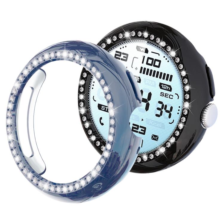 xDfind 單排鑽石鏤空 PC 手錶保護殼，適用於 Google Pixel Watch 4 / Watch 3 45mm，適用於 Google Pixel Watch 4 / 3 / 2 / 1 41mm