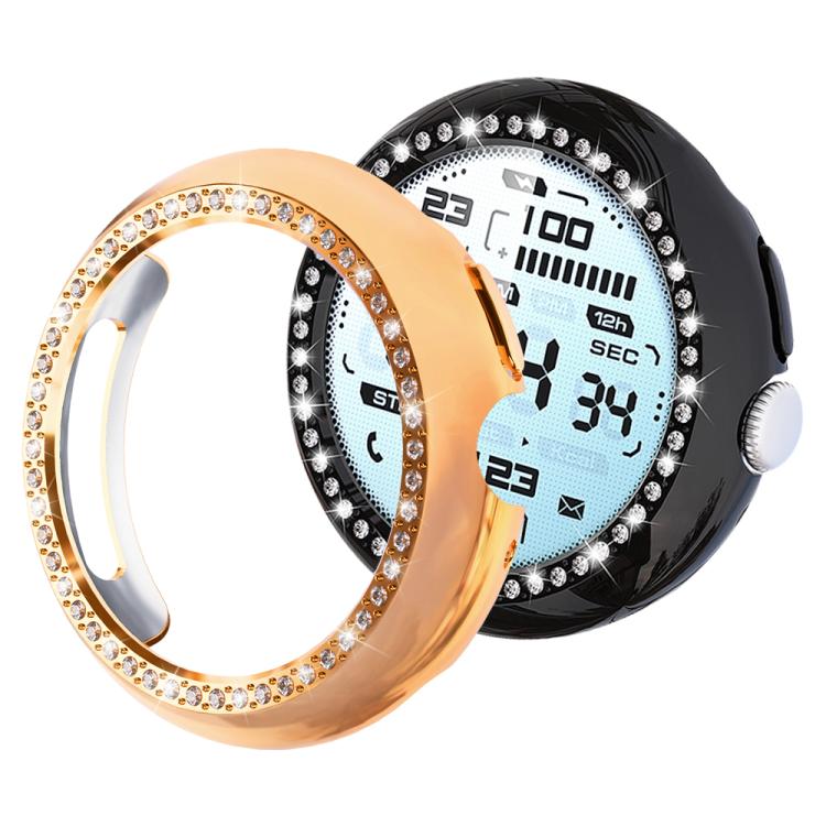 xDfind 單排鑽石鏤空 PC 手錶保護殼，適用於 Google Pixel Watch 4 / Watch 3 45mm，適用於 Google Pixel Watch 4 / 3 / 2 / 1 41mm