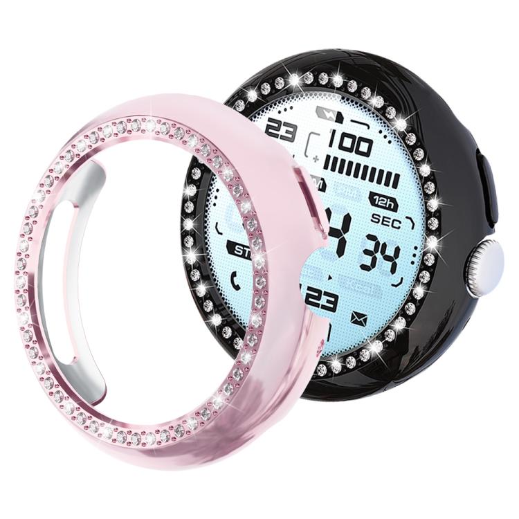 xDfind 單排鑽石鏤空 PC 手錶保護殼，適用於 Google Pixel Watch 4 / Watch 3 45mm，適用於 Google Pixel Watch 4 / 3 / 2 / 1 41mm