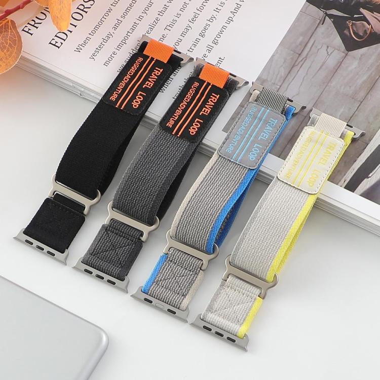 5入裝 xDfind 雙節金屬扣環尼龍編織錶帶，適用 Apple Watch 42 / 44 / 45 / 46 / 49mm，適用 Apple Watch 38 / 40 / 41 / S11 42mm