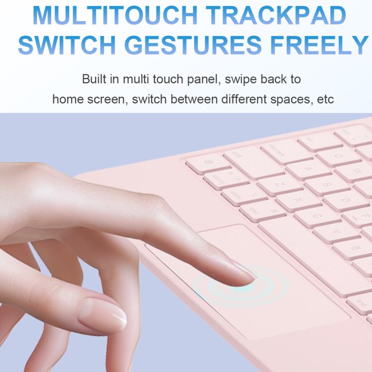 觸控板藍牙鍵盤皮革平板保護套，適用於 iPad 2025 / 2022，適用於 iPad Air 13 2025 / 2024 / Pro 12.9 2022