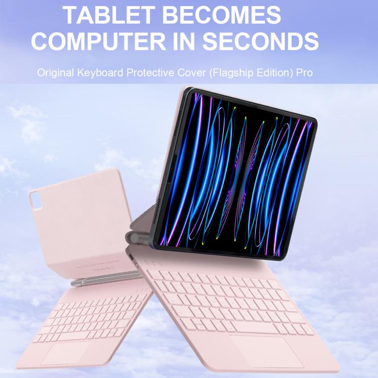 觸控板藍牙鍵盤皮革平板保護套，適用於 iPad 2025 / 2022，適用於 iPad Air 13 2025 / 2024 / Pro 12.9 2022