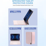 觸控板藍牙鍵盤皮革平板保護套，適用於 iPad 2025 / 2022，適用於 iPad Air 13 2025 / 2024 / Pro 12.9 2022