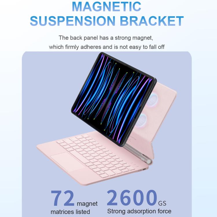 觸控板藍牙鍵盤皮革平板保護套，適用於 iPad 2025 / 2022，適用於 iPad Air 13 2025 / 2024 / Pro 12.9 2022