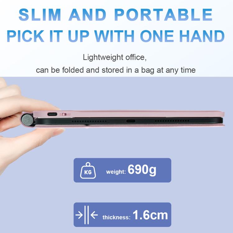 觸控板藍牙鍵盤皮革平板保護套，適用於 iPad 2025 / 2022，適用於 iPad Air 13 2025 / 2024 / Pro 12.9 2022