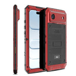 四防金屬混合矽膠手機殼，適用於 iPhone 17 Pro Max、iPhone 17 Pro、iPhone 17、iPhone Air