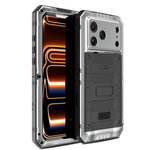 四防金屬混合矽膠手機殼，適用於 iPhone 17 Pro Max、iPhone 17 Pro、iPhone 17、iPhone Air