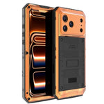 四防金屬混合矽膠手機殼，適用於 iPhone 17 Pro Max、iPhone 17 Pro、iPhone 17、iPhone Air