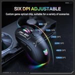 ONIKUMA CW935 12800DPI 2.4GHz + 藍牙 + 有線三模 RGB 無線滑鼠，CW935
