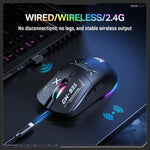 ONIKUMA CW935 12800DPI 2.4GHz + 藍牙 + 有線三模 RGB 無線滑鼠，CW935