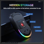 ONIKUMA CW935 12800DPI 2.4GHz + 藍牙 + 有線三模 RGB 無線滑鼠，CW935