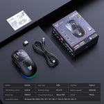 ONIKUMA CW935 12800DPI 2.4GHz + 藍牙 + 有線三模 RGB 無線滑鼠，CW935