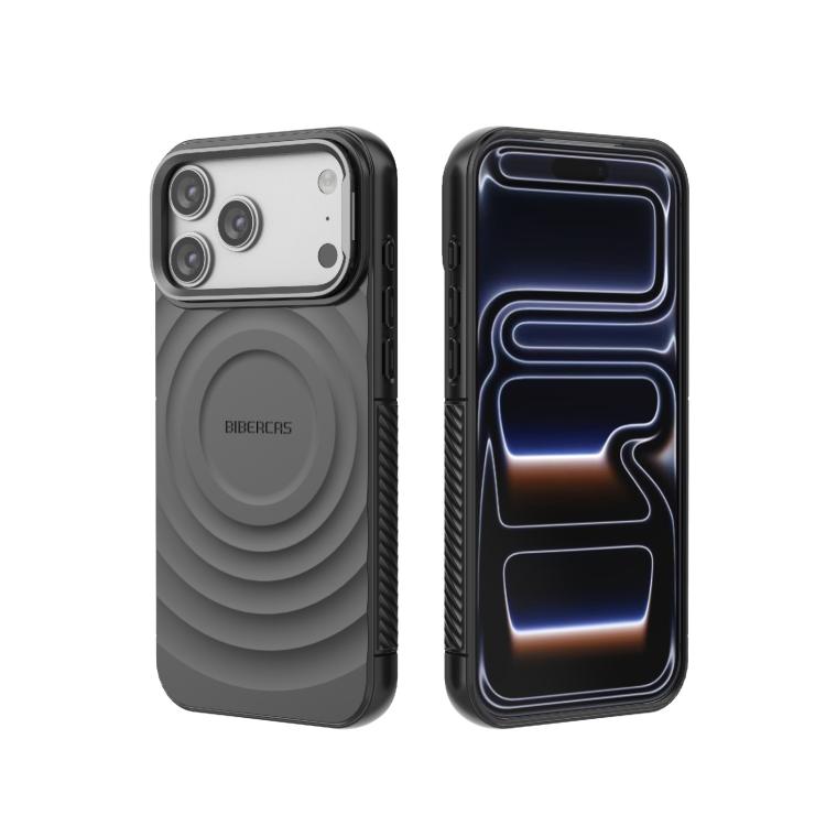 BIBERCAS 波浪紋理磁吸 TPU 手機殼，適用於 iPhone 17 Pro Max