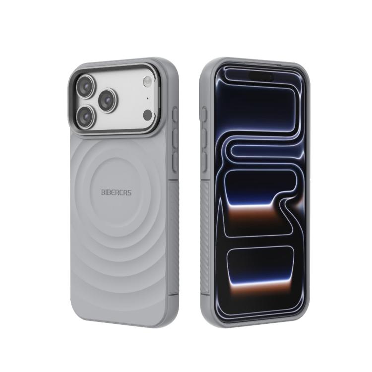 BIBERCAS 波浪紋理磁吸 TPU 手機殼，適用於 iPhone 17 Pro Max