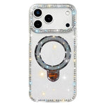 水鑽閃粉支架雙面IMD手機殼，適用於iPhone 17 Pro Max、iPhone 17 Pro、iPhone 17、iPhone Air、iPhone 16 Pro Max、iPhone 16 Pro、iPhone 16 Plus、iPhone 16