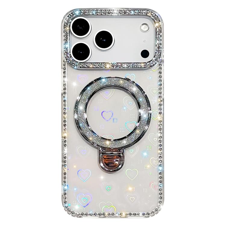 水鑽閃粉支架雙面IMD手機殼，適用於iPhone 17 Pro Max、iPhone 17 Pro、iPhone 17、iPhone Air、iPhone 16 Pro Max、iPhone 16 Pro、iPhone 16 Plus、iPhone 16