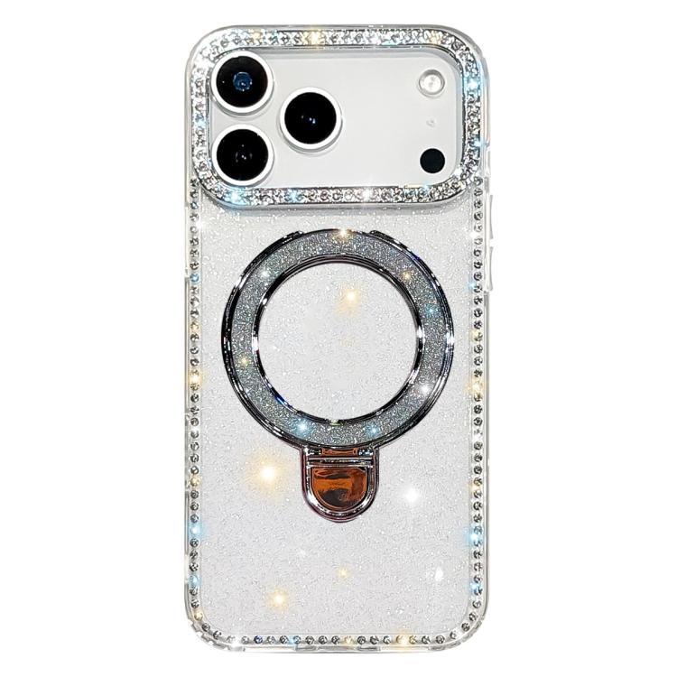 水鑽閃粉支架雙面IMD手機殼，適用於iPhone 17 Pro Max、iPhone 17 Pro、iPhone 17、iPhone Air、iPhone 16 Pro Max、iPhone 16 Pro、iPhone 16 Plus、iPhone 16