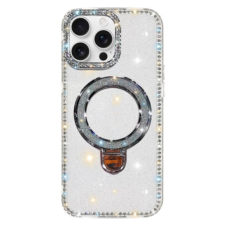 水鑽閃粉支架雙面IMD手機殼，適用於iPhone 17 Pro Max、iPhone 17 Pro、iPhone 17、iPhone Air、iPhone 16 Pro Max、iPhone 16 Pro、iPhone 16 Plus、iPhone 16