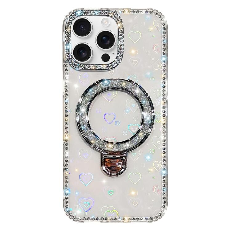 水鑽閃粉支架雙面IMD手機殼，適用於iPhone 17 Pro Max、iPhone 17 Pro、iPhone 17、iPhone Air、iPhone 16 Pro Max、iPhone 16 Pro、iPhone 16 Plus、iPhone 16