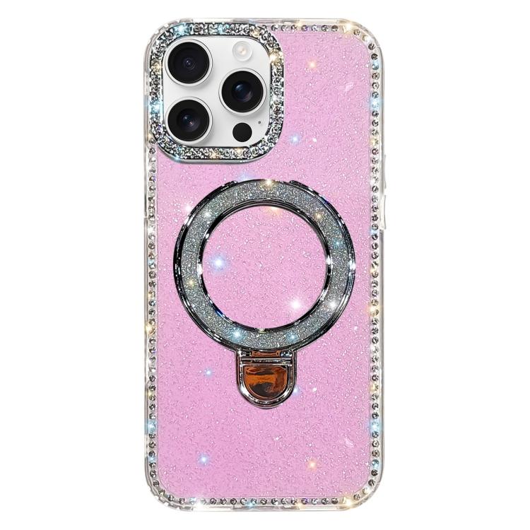 水鑽閃粉支架雙面IMD手機殼，適用於iPhone 17 Pro Max、iPhone 17 Pro、iPhone 17、iPhone Air、iPhone 16 Pro Max、iPhone 16 Pro、iPhone 16 Plus、iPhone 16