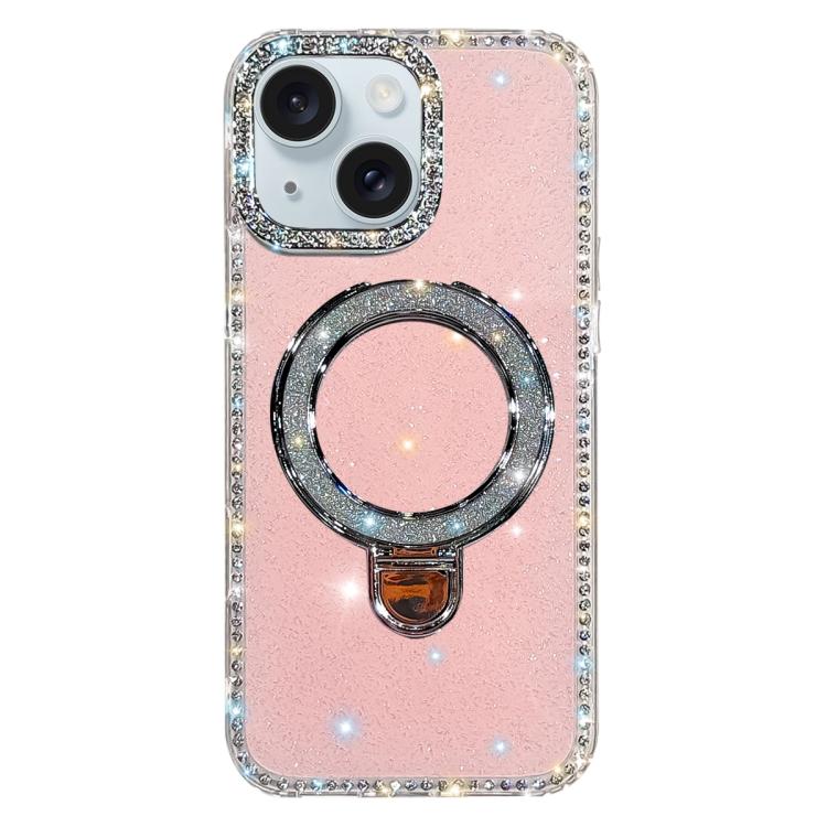 水鑽閃粉支架雙面IMD手機殼，適用於iPhone 15 Pro Max、iPhone 15 Pro、iPhone 15、iPhone 14、iPhone 14 Pro、iPhone 14 Pro Max、iPhone 13 Pro Max、iPhone 13 Pro
