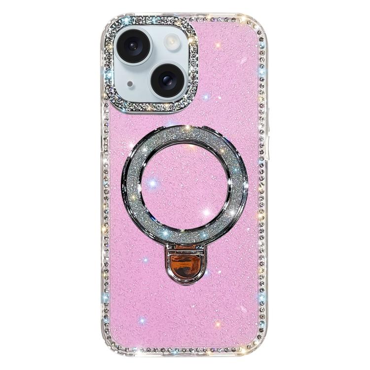 水鑽閃粉支架雙面IMD手機殼，適用於iPhone 15 Pro Max、iPhone 15 Pro、iPhone 15、iPhone 14、iPhone 14 Pro、iPhone 14 Pro Max、iPhone 13 Pro Max、iPhone 13 Pro