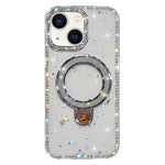 水鑽閃粉支架雙面IMD手機殼，適用於iPhone 15 Pro Max、iPhone 15 Pro、iPhone 15、iPhone 14、iPhone 14 Pro、iPhone 14 Pro Max、iPhone 13 Pro Max、iPhone 13 Pro