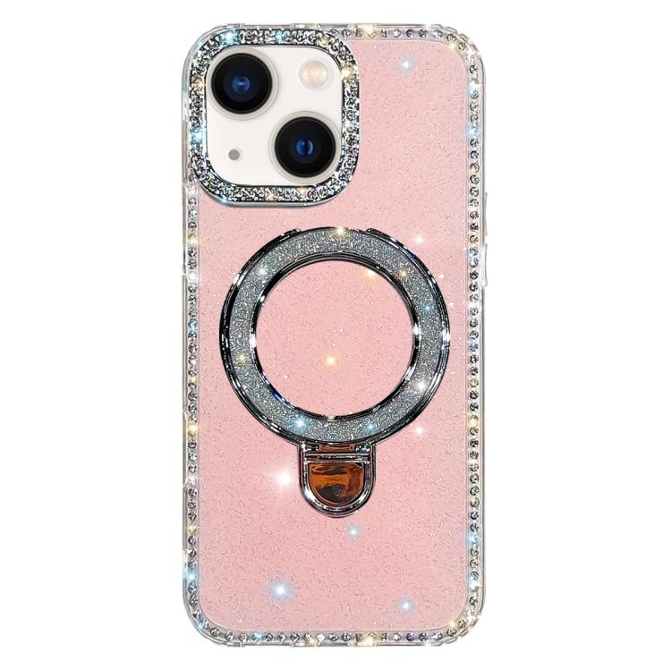 水鑽閃粉支架雙面IMD手機殼，適用於iPhone 15 Pro Max、iPhone 15 Pro、iPhone 15、iPhone 14、iPhone 14 Pro、iPhone 14 Pro Max、iPhone 13 Pro Max、iPhone 13 Pro
