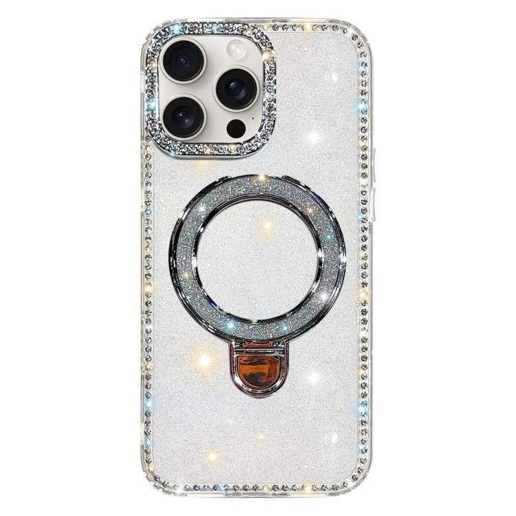 水鑽閃粉支架雙面IMD手機殼，適用於iPhone 15 Pro Max、iPhone 15 Pro、iPhone 15、iPhone 14、iPhone 14 Pro、iPhone 14 Pro Max、iPhone 13 Pro Max、iPhone 13 Pro