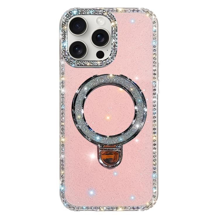 水鑽閃粉支架雙面IMD手機殼，適用於iPhone 15 Pro Max、iPhone 15 Pro、iPhone 15、iPhone 14、iPhone 14 Pro、iPhone 14 Pro Max、iPhone 13 Pro Max、iPhone 13 Pro
