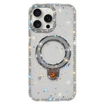水鑽閃粉支架雙面IMD手機殼，適用於iPhone 15 Pro Max、iPhone 15 Pro、iPhone 15、iPhone 14、iPhone 14 Pro、iPhone 14 Pro Max、iPhone 13 Pro Max、iPhone 13 Pro