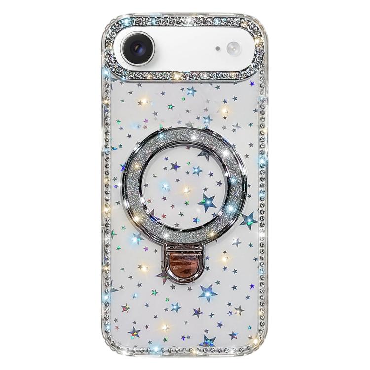 水鑽閃粉支架雙面IMD手機殼，適用於iPhone 17 Pro Max、iPhone 17 Pro、iPhone 17、iPhone Air、iPhone 16 Pro Max、iPhone 16 Pro、iPhone 16 Plus、iPhone 16