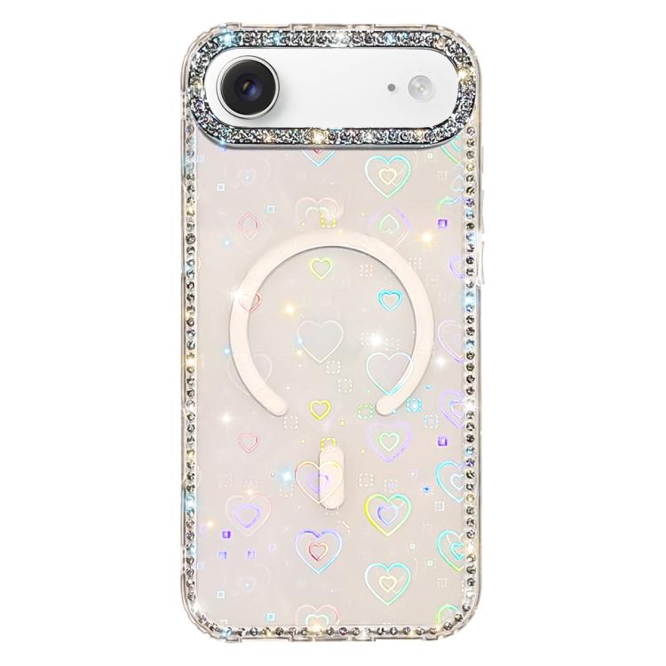 雙面水鑽IMD PC混合TPU磁吸手機殼，適用於iPhone 17 Pro Max、iPhone 17 Pro、iPhone 17、iPhone Air、iPhone 16 Pro Max、iPhone 16 Pro、iPhone 16 Plus、iPhone 16