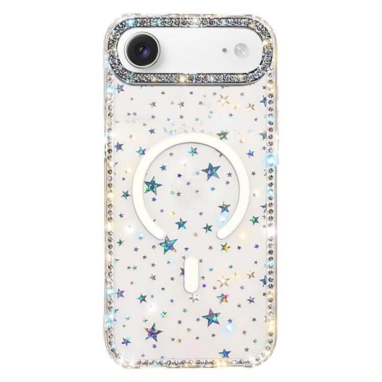 雙面水鑽IMD PC混合TPU磁吸手機殼，適用於iPhone 17 Pro Max、iPhone 17 Pro、iPhone 17、iPhone Air、iPhone 16 Pro Max、iPhone 16 Pro、iPhone 16 Plus、iPhone 16