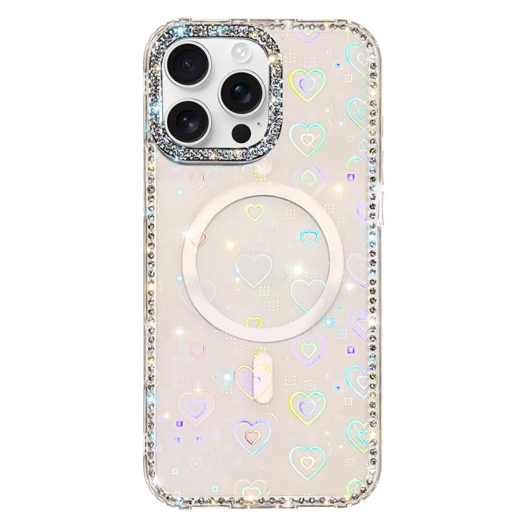 雙面水鑽IMD PC混合TPU磁吸手機殼，適用於iPhone 17 Pro Max、iPhone 17 Pro、iPhone 17、iPhone Air、iPhone 16 Pro Max、iPhone 16 Pro、iPhone 16 Plus、iPhone 16