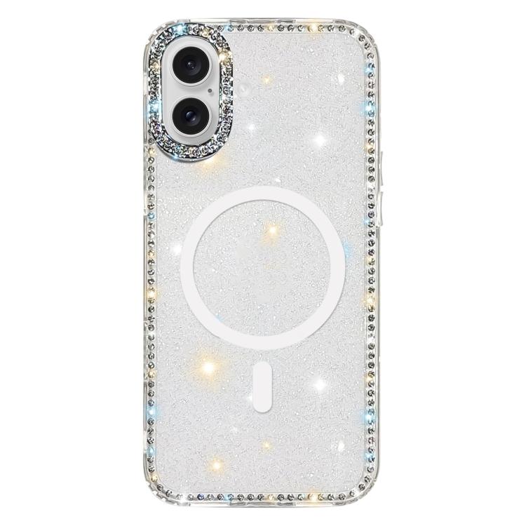 雙面水鑽IMD PC混合TPU磁吸手機殼，適用於iPhone 17 Pro Max、iPhone 17 Pro、iPhone 17、iPhone Air、iPhone 16 Pro Max、iPhone 16 Pro、iPhone 16 Plus、iPhone 16