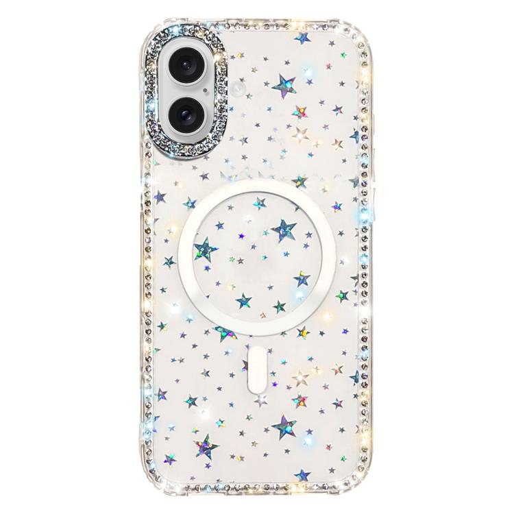 雙面水鑽IMD PC混合TPU磁吸手機殼，適用於iPhone 17 Pro Max、iPhone 17 Pro、iPhone 17、iPhone Air、iPhone 16 Pro Max、iPhone 16 Pro、iPhone 16 Plus、iPhone 16