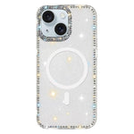 雙面水鑽IMD PC混合TPU磁吸手機殼，適用於iPhone 15 Pro Max、iPhone 15 Pro、iPhone 15、iPhone 14、iPhone 14 Pro、iPhone 14 Pro Max、iPhone 13 Pro Max、iPhone 13 Pro