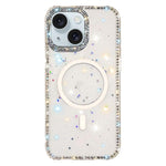 雙面水鑽IMD PC混合TPU磁吸手機殼，適用於iPhone 15 Pro Max、iPhone 15 Pro、iPhone 15、iPhone 14、iPhone 14 Pro、iPhone 14 Pro Max、iPhone 13 Pro Max、iPhone 13 Pro