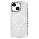 雙面水鑽IMD PC混合TPU磁吸手機殼，適用於iPhone 15 Pro Max、iPhone 15 Pro、iPhone 15、iPhone 14、iPhone 14 Pro、iPhone 14 Pro Max、iPhone 13 Pro Max、iPhone 13 Pro