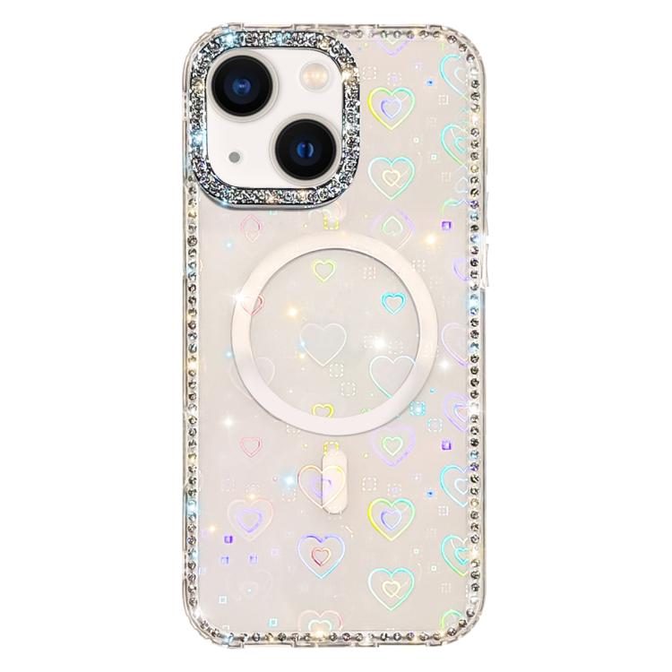 雙面水鑽IMD PC混合TPU磁吸手機殼，適用於iPhone 15 Pro Max、iPhone 15 Pro、iPhone 15、iPhone 14、iPhone 14 Pro、iPhone 14 Pro Max、iPhone 13 Pro Max、iPhone 13 Pro