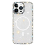 雙面水鑽IMD PC混合TPU磁吸手機殼，適用於iPhone 15 Pro Max、iPhone 15 Pro、iPhone 15、iPhone 14、iPhone 14 Pro、iPhone 14 Pro Max、iPhone 13 Pro Max、iPhone 13 Pro